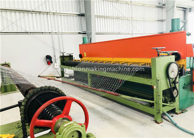 Gabion Galvanized Wire Mesh Weaving Machine 100X120mm Mesh Size For Civil Engineering