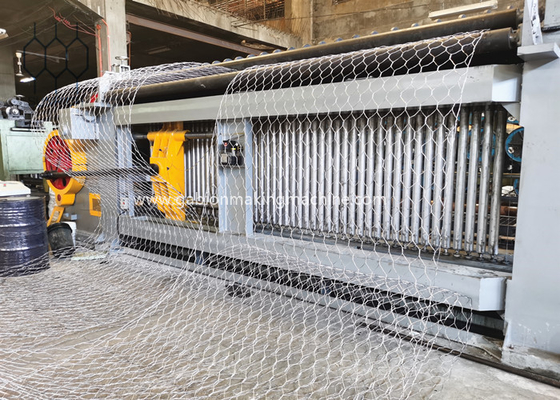 PVC phủ điều chỉnh chiều dài Gabion Mesh Máy với tốc độ sản xuất 165-226m / h