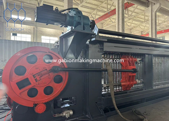Galvanized Wire Hexagonal Mesh PVC phủ Gabion Machine 22-30kw Điện động cơ