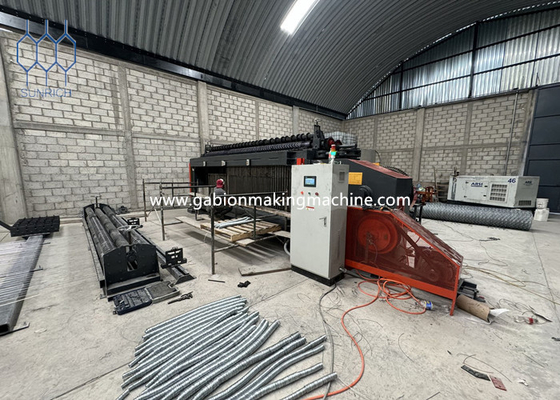 Galvanized hoặc PVC phủ Gabion Machine đường kính dây 2.0-4.0mm Mái dài 30-50mm