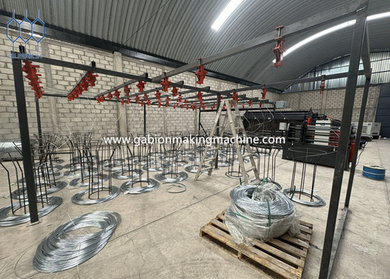 Máy hộp Gabion được điều khiển bởi PLC cho lồng lưới thép bền