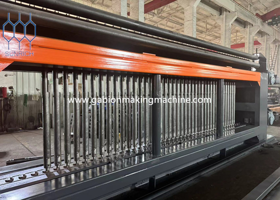 Sợi thép galvanized PVC phủ sợi Gabion Mesh Máy sản xuất sợi lưới với tốc độ 3-4m/min