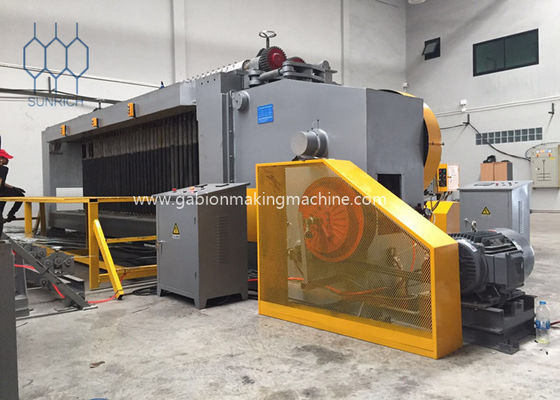 Hệ thống điều khiển Plc tự động năm xoắn Máy lưới rọ đá cho chiều rộng dệt 4500mm